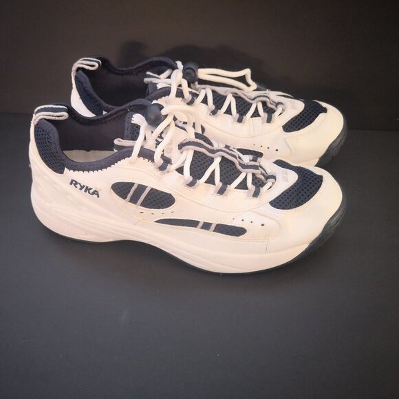 Ryka Aqua Performance Nitracel Light Ladies Size 8M Navy & White Water Shoes - Picture 4 of 10